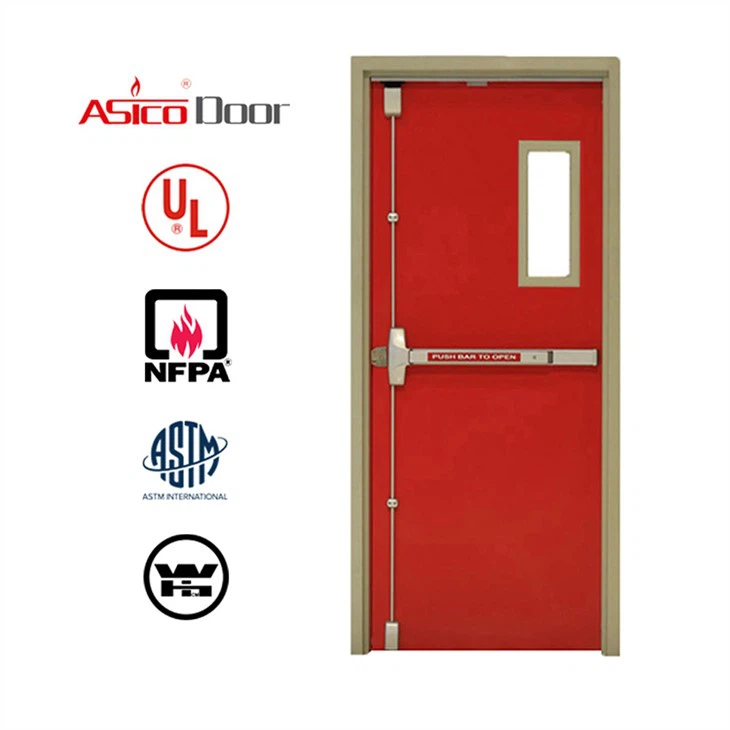 Portes de sortida de foc d’acer metàl·lic